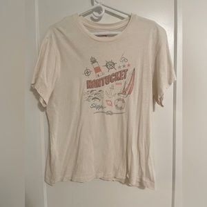 Re/done and solid and striped Nantucket tshirt sz large